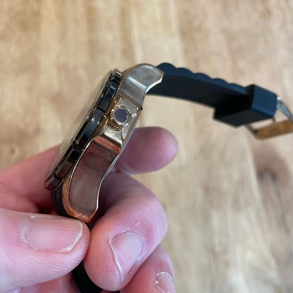 Stauer men’s 46mm black rose gold chronograph watch - Picture 4 of 4